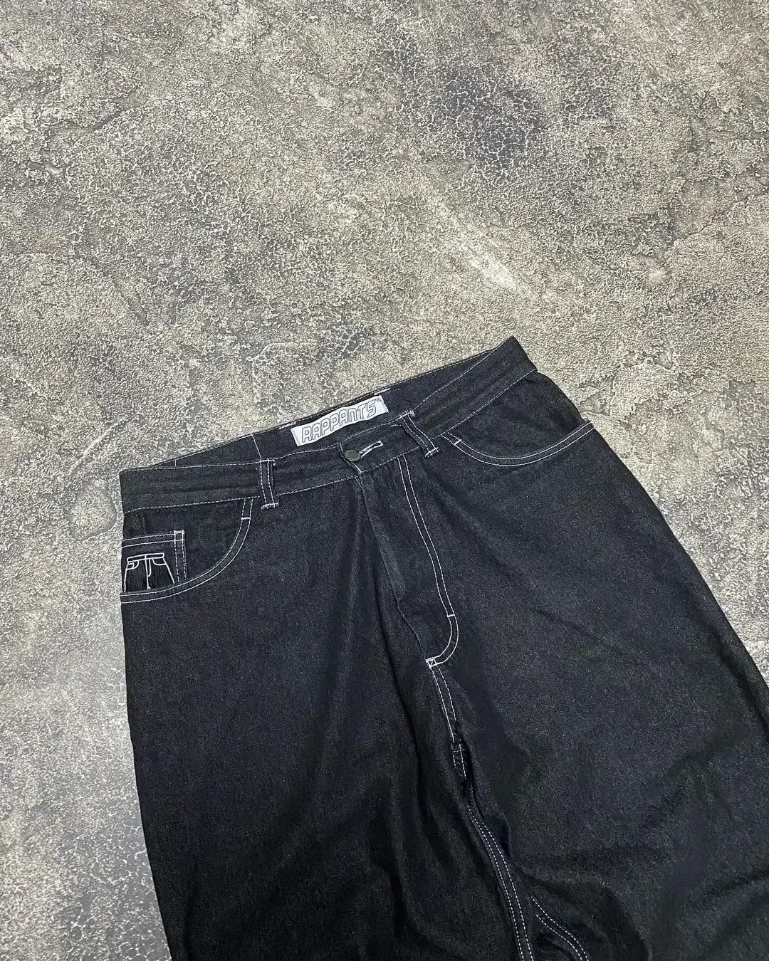 Ретро Черные Прямые Широкие Ноги Повседневный Скейтборд Хип-Хоп Y2k Новые Джинсы