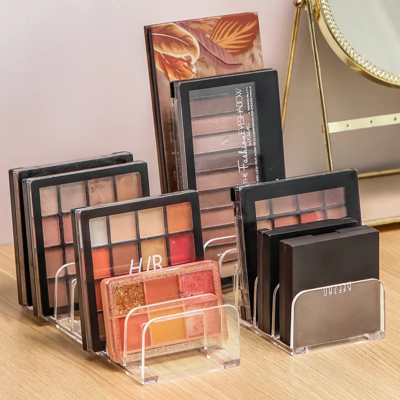 

Transparent Acrylic Lattice Box, Eyeshadow Palette Organizer, Eyepowder Storage Box, Bathroom Makeup Storage Rack, Desktop Tray
