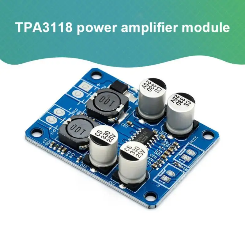 

Replace Tpa3118 Dc8-24v Amp Module 1x60w Mono Digital Audio Amplifier Board For Arduino Pbtl 60w 32p Chip 4-8 Ohms Chip