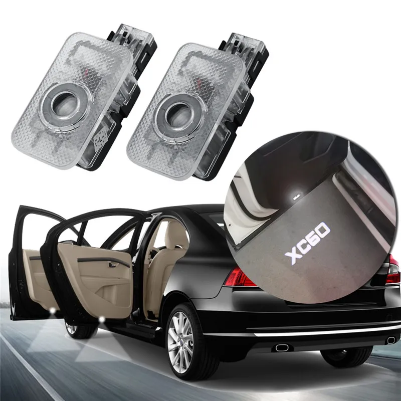 

2PCS Led Car Door Logo Light HD Laser Welcome Lamps For Volvo V60 V40 V70 XC60 XC90 S80 S60 S90 S80L S60L Car Goods Accessories
