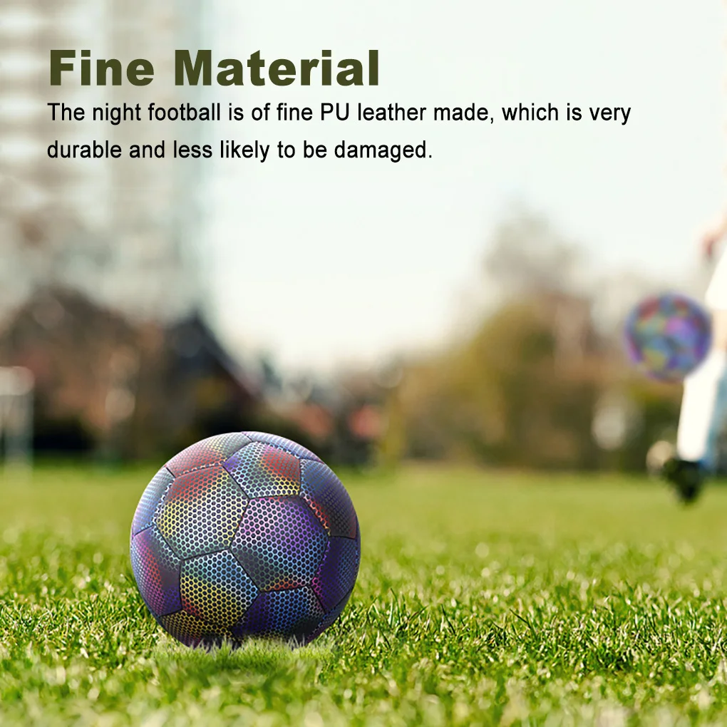 

Soccer Ball Luminous Reflective Front Yard Playground Practising Football