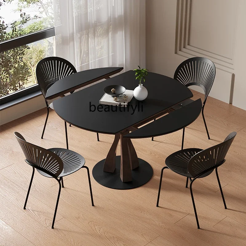 Выдвижной круглый ретро-квадратный и обеденный стол двойного назначения из