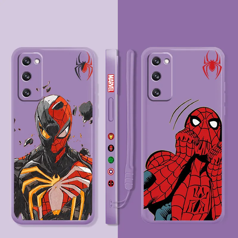 

Liquid Candy Case For Samsung Galaxy S22 S21 S20 FE Ultra S10 S9 S8 Plus S10e Note 20 10 Lite Marvel Amazing Spiderman Hero