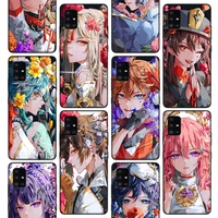 genshin impact anime phone case for samsung galaxy a50 a70 note 20 ultra 10 plus 9 8 a10s a20e a30 a40 a6 a7 a8 a9 soft cover