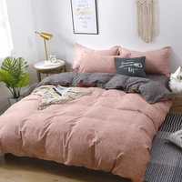 minimalism red simple style home textile soft duvet cover bed sheet pillow case single double queen king for home bedding set