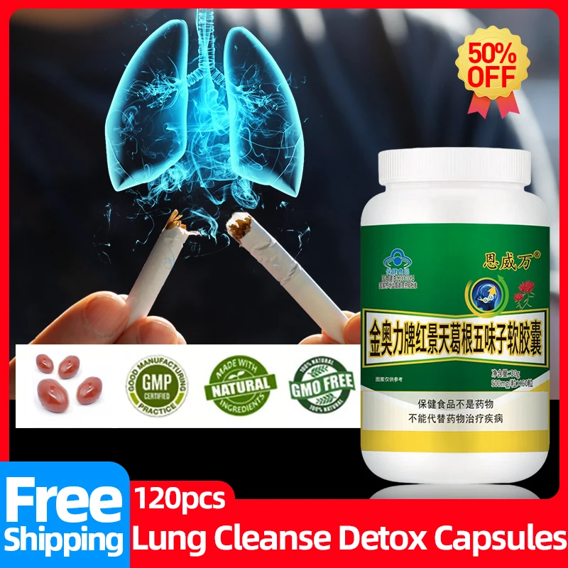 

Lung Cleanse Detox Pills Mucus Clearing Support Respiratory Health Quit Smoking Aid Asthma Relief Lung Detox Herbal Capsules