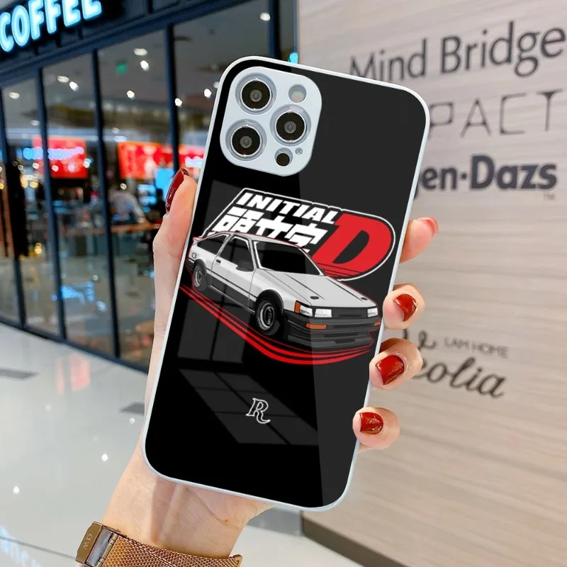 Initial D AE 86 GTR Phone Case For IPhone 14 13 12 11 Pro Max X XR XS 8 7 Plus Liquid Glass Color Phone Cover images - 6
