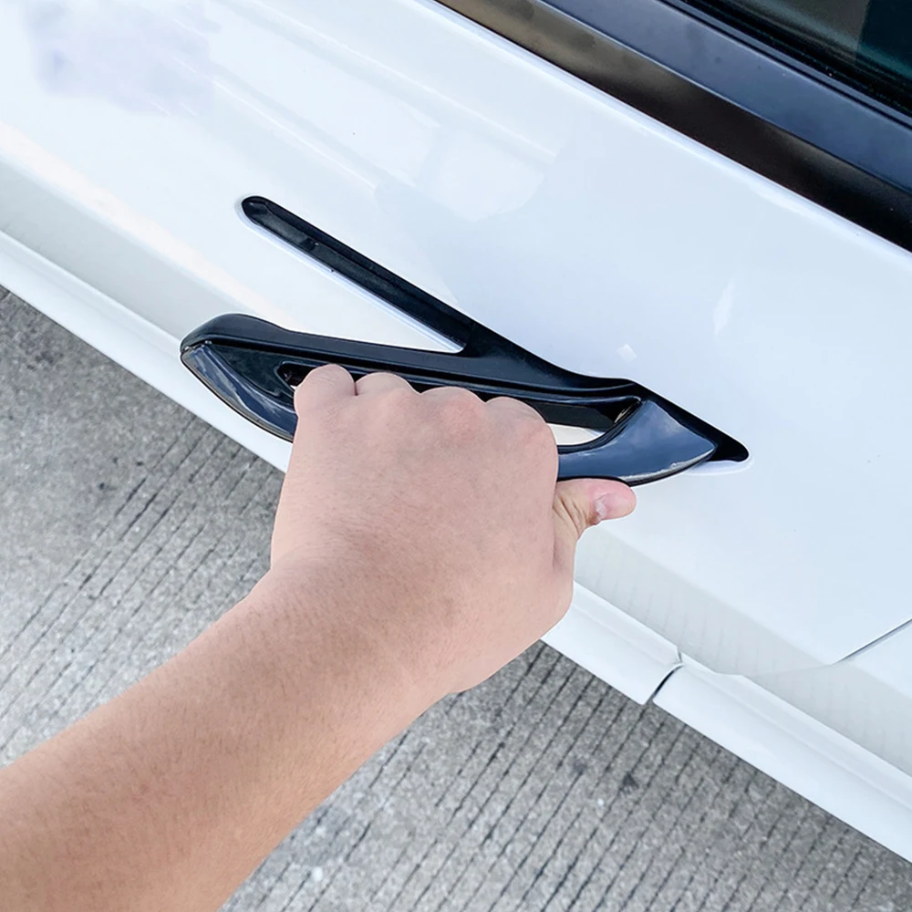 

4pcs Auto Accessories Anti-freeze Car Door Handle Sticker Refit Trim Decoration Protector Cover For Tesla Model 3 Y 2017-2022