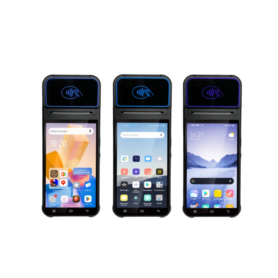Фото 5,5-дюймовый портативный POS-терминал на Android 14 с 2D-сканером QR-кодов, NFC, Bluetooth, 4G, WiFi для управления логистикой в ресторанах. №1