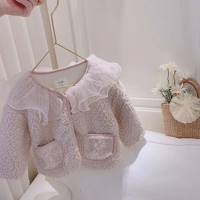 

2023 New Spring Autumn/winter/summer Girls Kids Coat Comfortable Cute Ruffles Baby Clothes Children Clothing Overcoats Jackets
