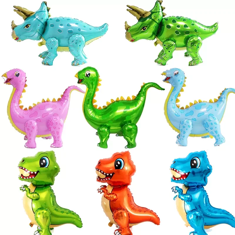 

4D Walking Dinosaur Foil Balloons Boy Animal Children Dinosaur Birthday Forest Party Decoration Supplies Globos