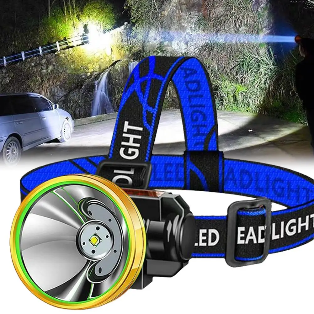 

Portable LED Headlights With High Power Rechargeable Bright Head Waterproof Fishing Mounted Camping Hiking Flashlight Super D7Y6