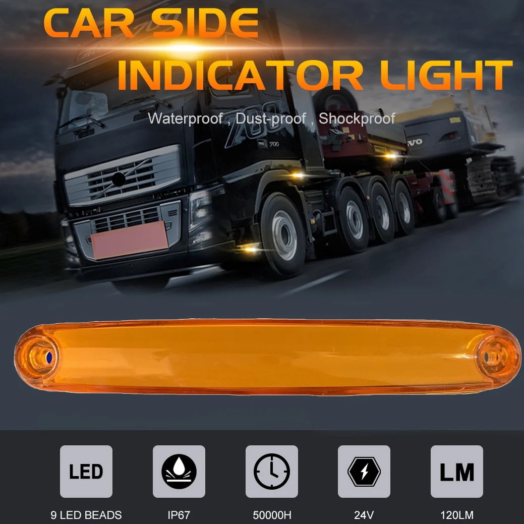 10 шт. 9 светодиодный индикатор задний боковой грузовик прицеп RV кабина лодка