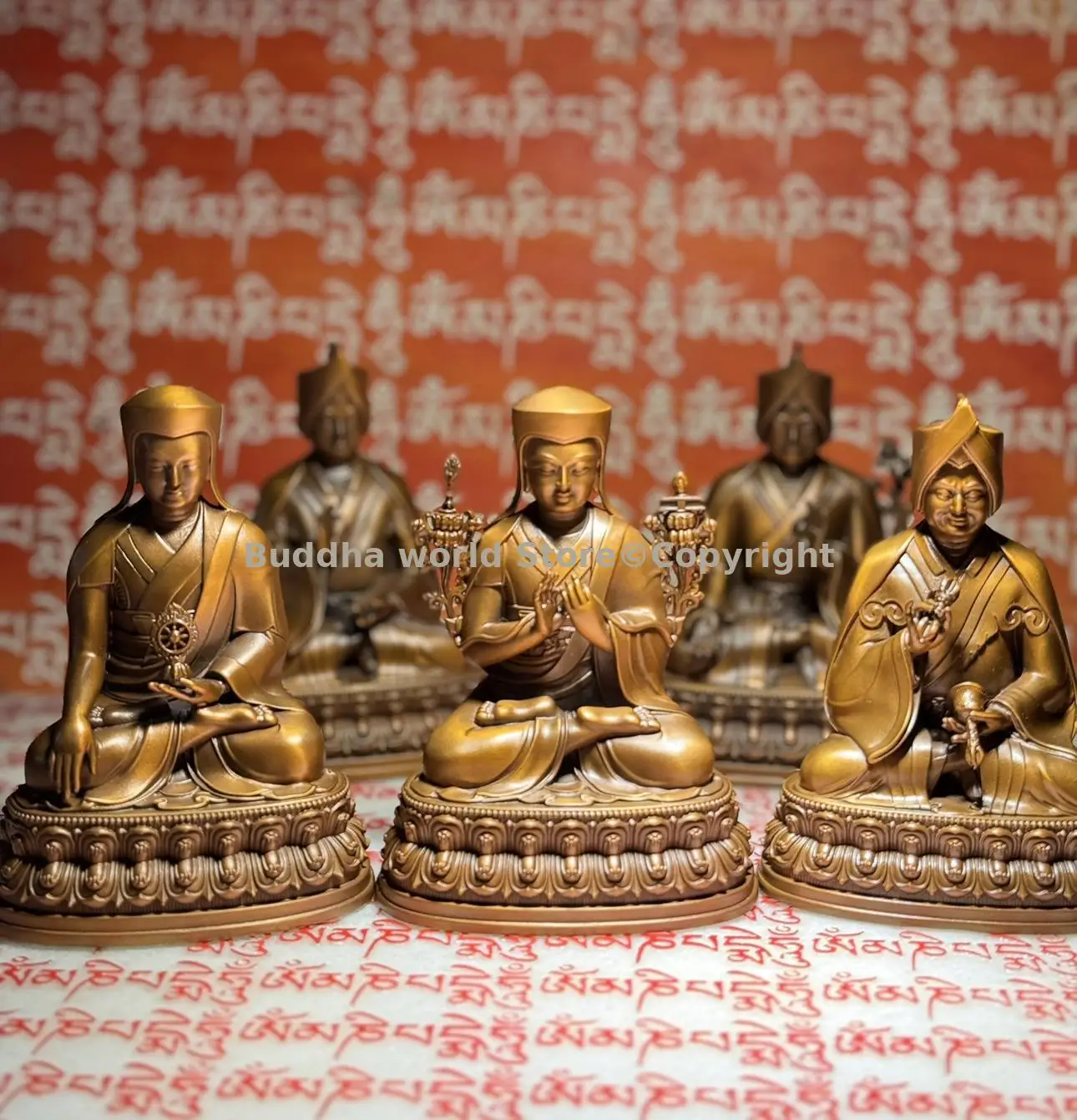 5 шт./комплект медные фигурки статуи Будды