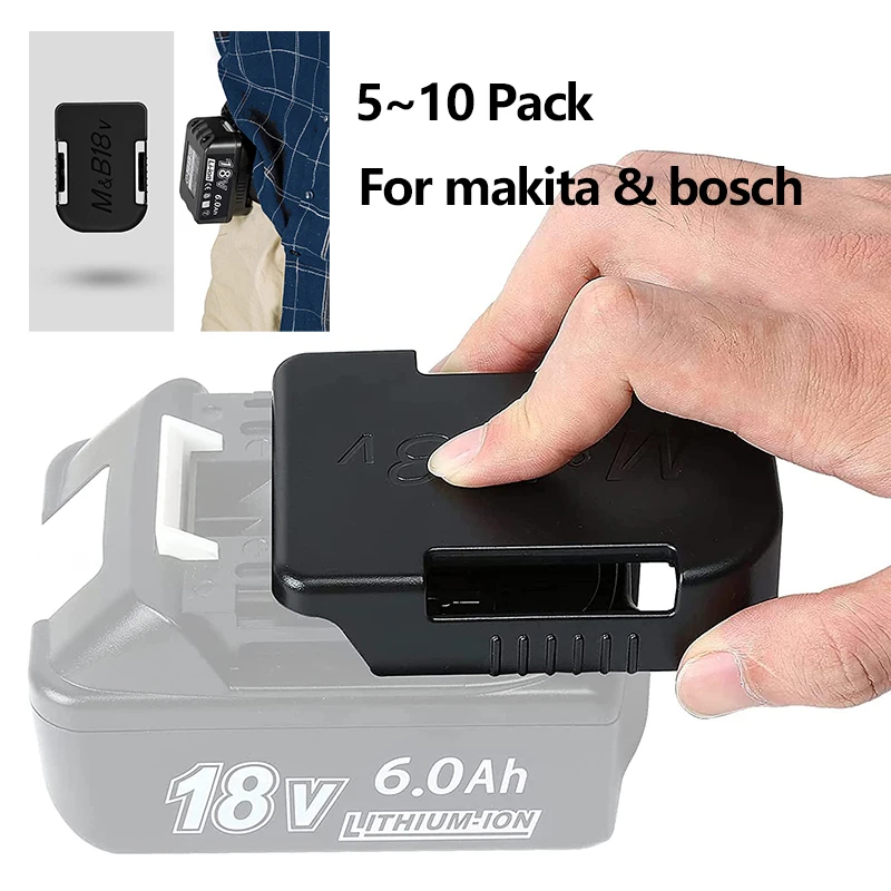 

5/10 Pcs Batteries Holder For Makita & Bosch 18V Battery Storage Rack Holder Case for 18V Lithium Battery Tools Fixing Devices