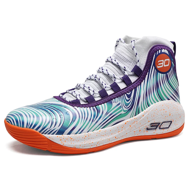 Men's Basketball Shoes Breathable Cushioning Non-Slip Wearable Sports Shoes Gym Training Athletic Basketball Sneakers for Women