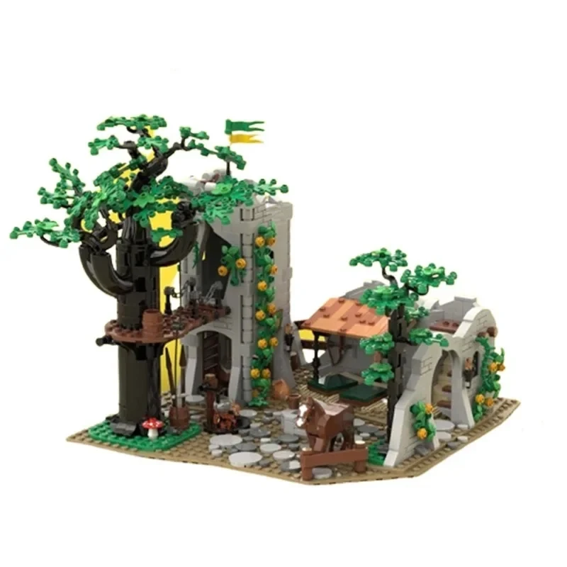 Игрушка MOC Forest Scene Series Sentinel Мужская тренировочный лагерь уличная сцена модель