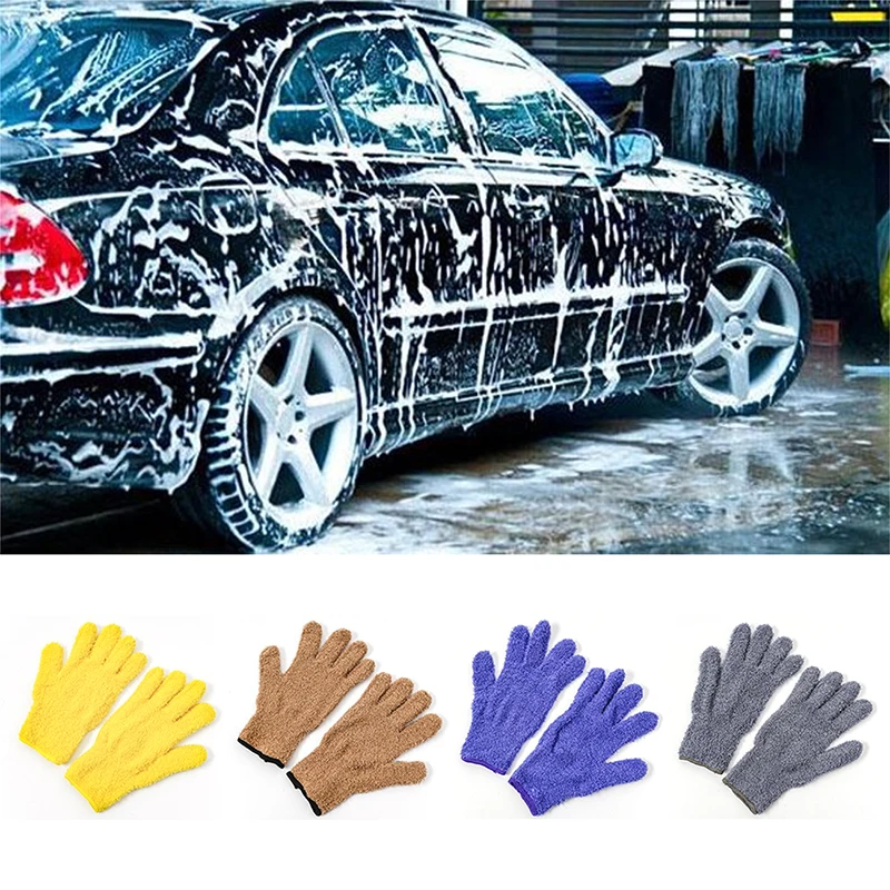 

Car Care Wash Cleaner Gloves Microfibre Glove wash Touch To Clean Super Soft Dust Eating Washing Glove