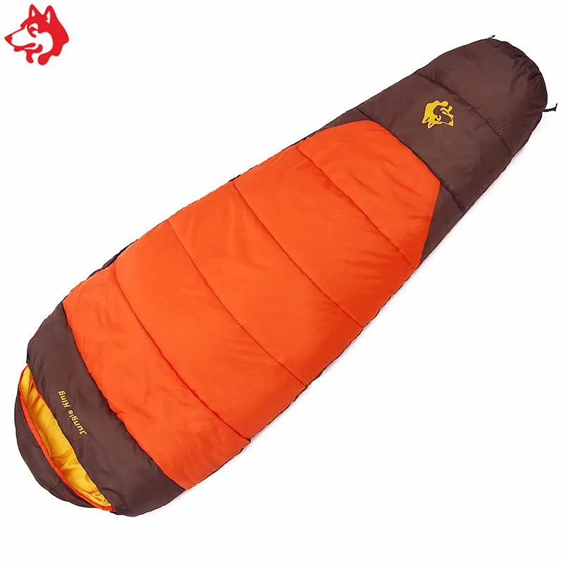 JUNGLE KING CY201701 Newest Winter Cold Weather Pitching  Mummy Sleeping Bag Outdoor Hiking Camping Hollow Cotton Sleeping Bag