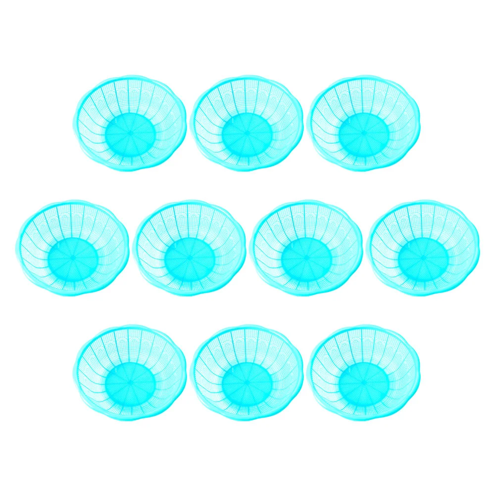 

10 Pcs Plastic Rice Bowl Berry Colander Multipurpose Drain Basin Kitchen Basket Wash Draining Fruit Washing Creative