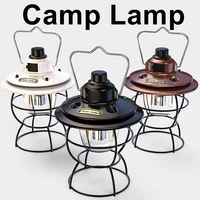 led camping lantern rechargeable camping lights tabletop lantern with dimmable control portable outdoor hanging tent light