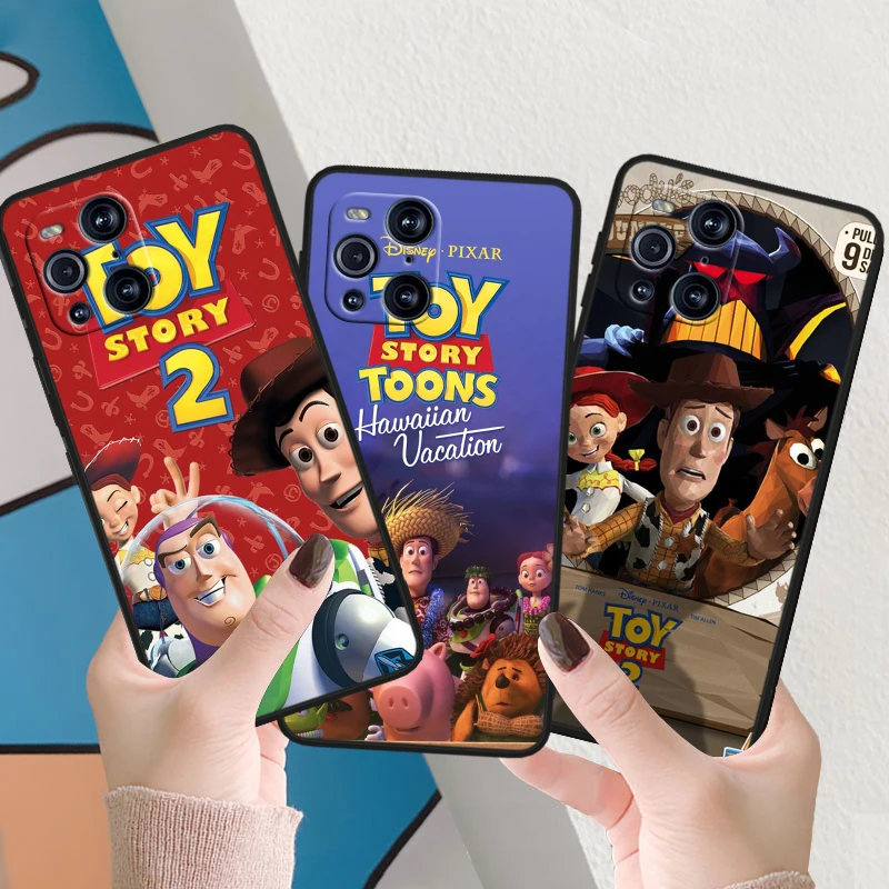 Классная история игрушек Disney для OPPO Find X6 X5 X3 X2 F21S F21 Pro Lite Neo черные силиконовые