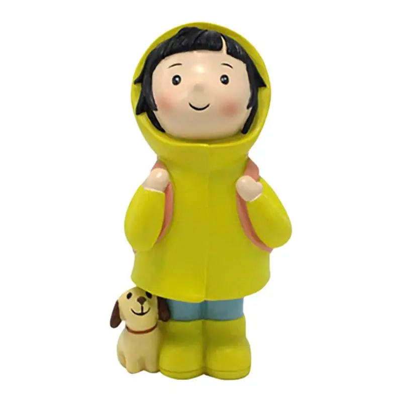 

Миниатюрные садовые украшения, декоративные фигурки из смолы для маленькой девочки, садовые украшения из смолы, не выцветают, изысканные для газона