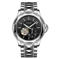 aesop brand luxury tungsten watch for men 2022 business automatic mechanical watches men sapphire luminous clock montre homme