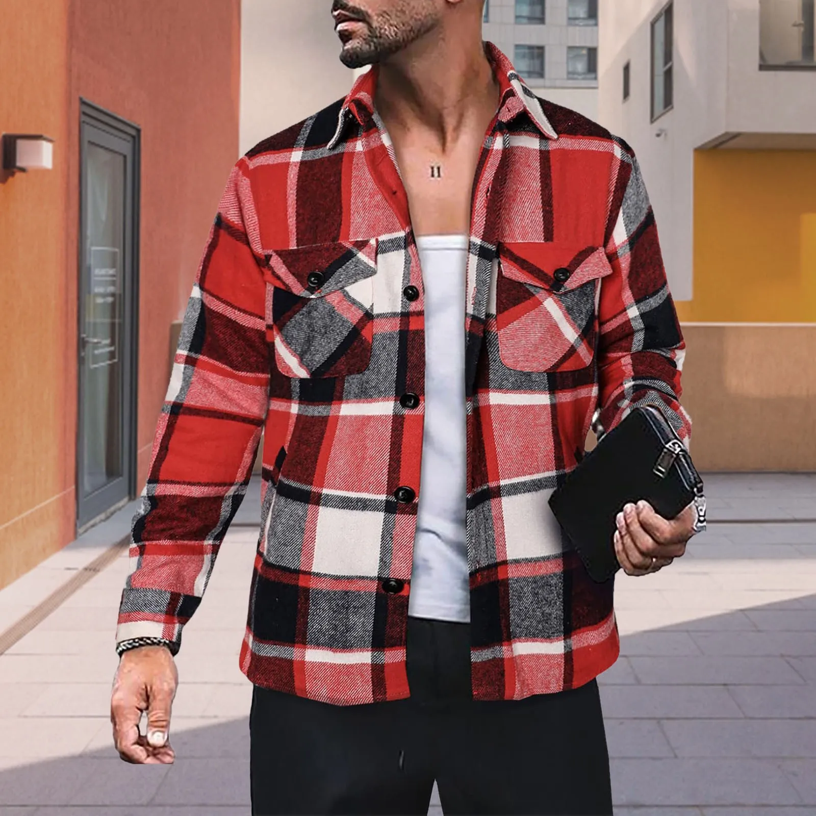 Мужская шерстяная куртка Love Is Hell черная длинная с карманами повседневная