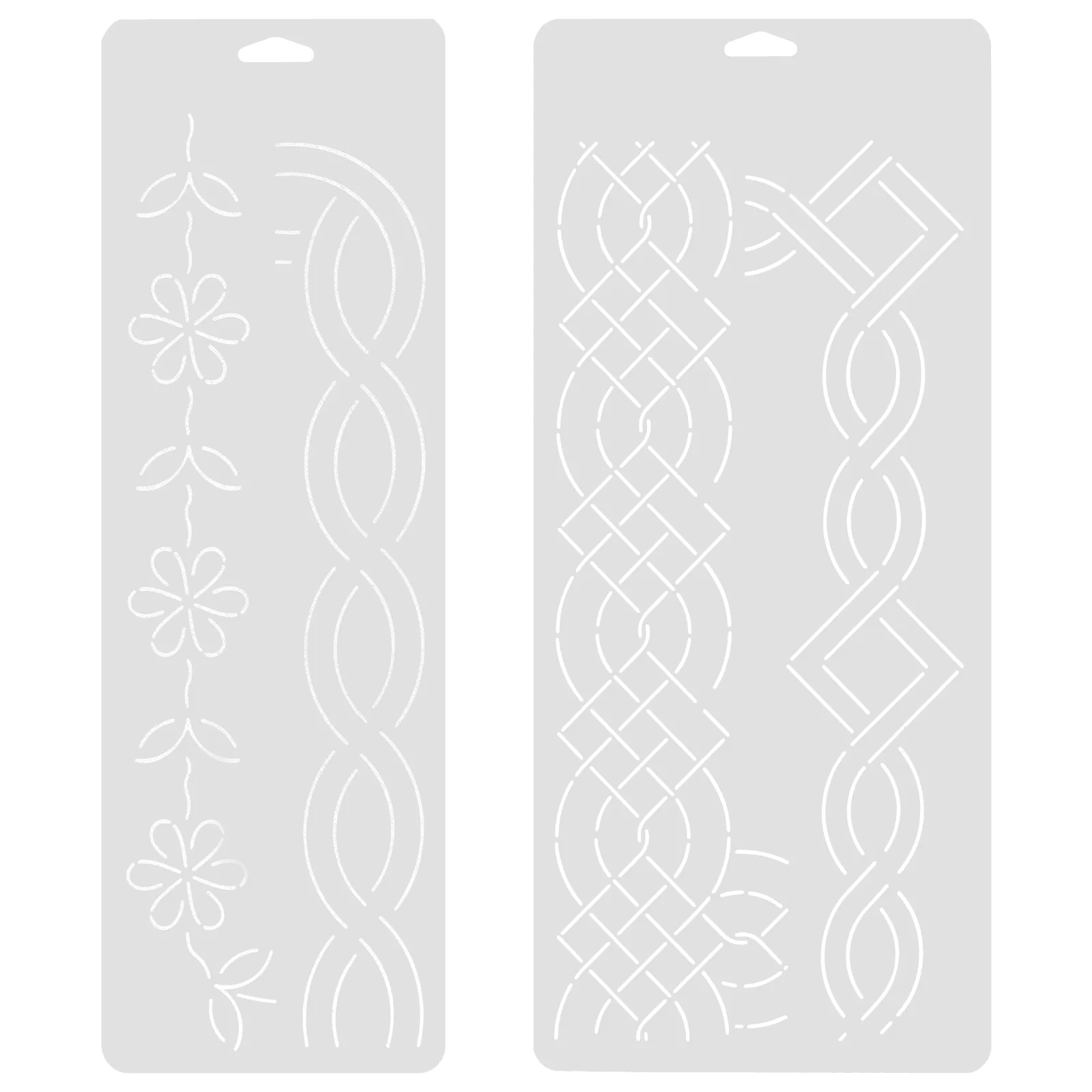 

2 Pcs Quilting Stitching Template Clothing Templates Plastic Crafting Shaped Transparent Sewing Floral Stencil Tools Crafts