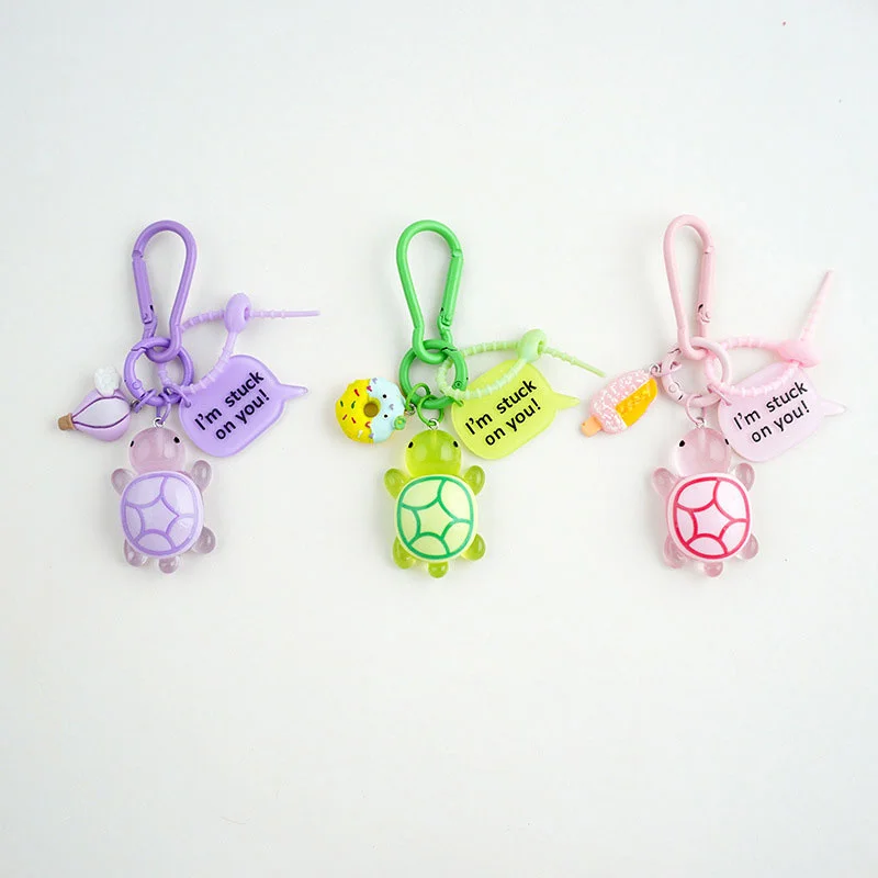 Светящийся красочный брелок в виде черепахи сумка подвеска аксессуары милые