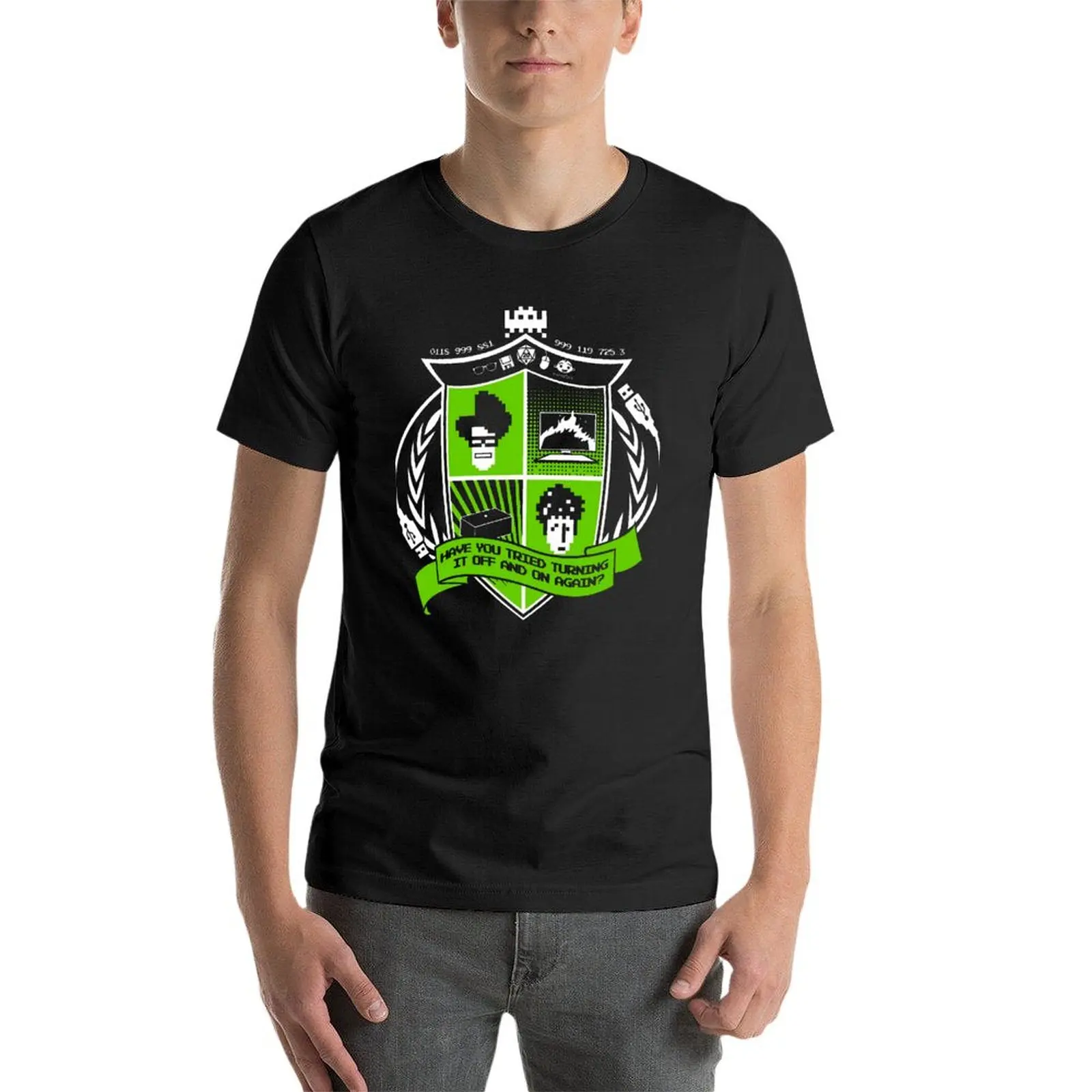 The IT толпа Crest Essential for Top Tee Милая футболка свежее движение юмор соревнование по