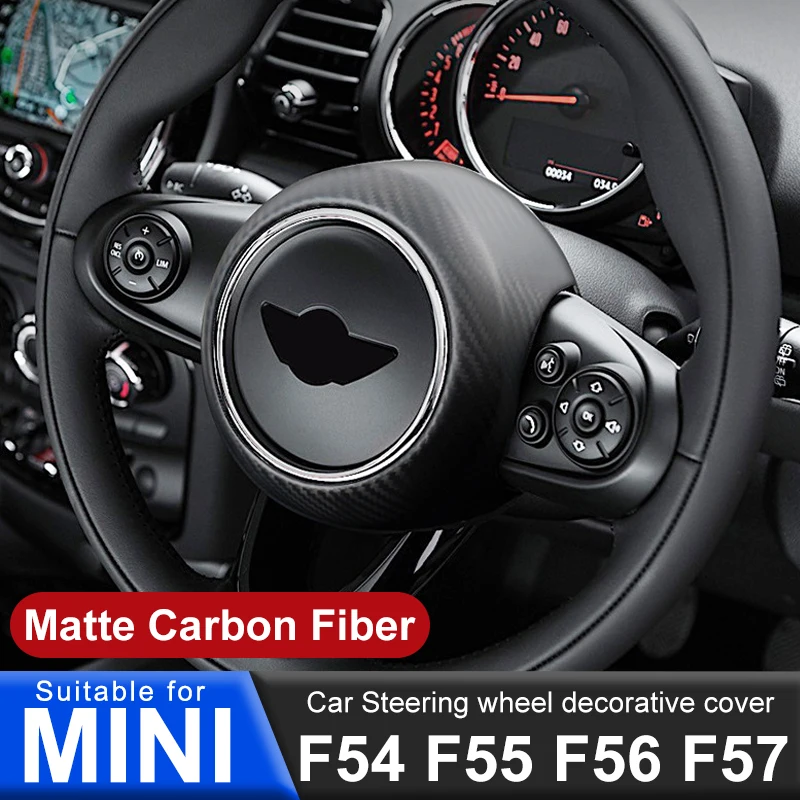 Для MINI Cooper S F54 F55 F56 F57 матовое углеродное волокно Автомобильное рулевое колесо
