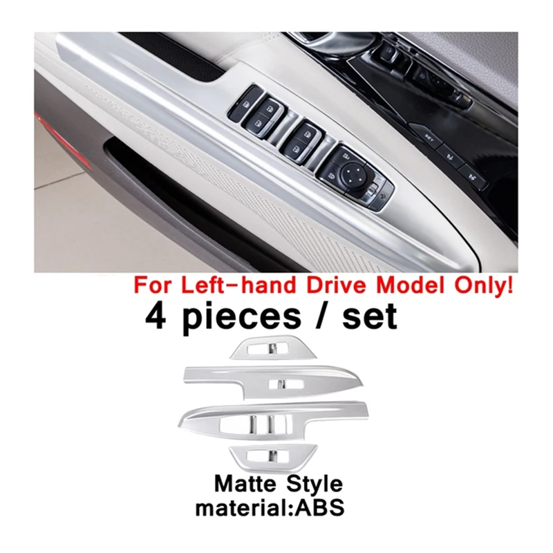 

For Kia Carnival KA4 2020 2021 2022 Car Window Glass Lift Switch Button Cover Sticker Trim
