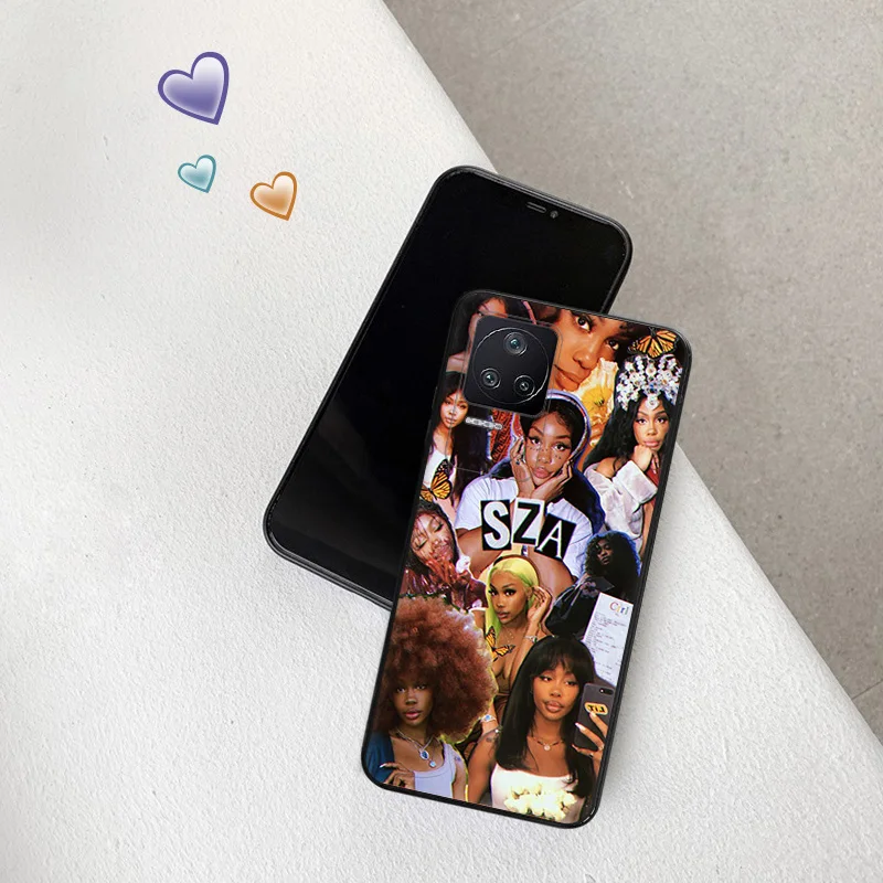 Silicone Black Phone Case for Xiaomi Mi Poco C61 F5 F4 GT F3 F1 X4 X3 X5 M3 M4 Pro M5 S C51 C50 C40 SZA Solana Imani Rowe Cover