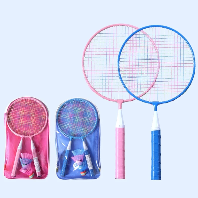 

Kids Badminton, Set of 2 Rackets with Carrying Bag for Boys Girls, Lightweight Children Badminton Racquets for Starter 69HD