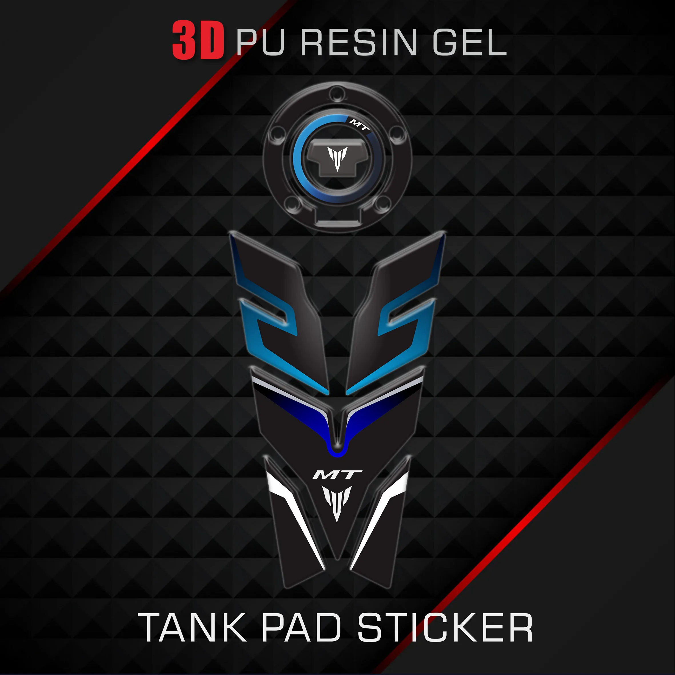 Tank Pad Fuel Gas Tank Pad Protector 3D Decal Stickers 2021-2023 MT LOGO New For  MT-09 MT09 SP 2022