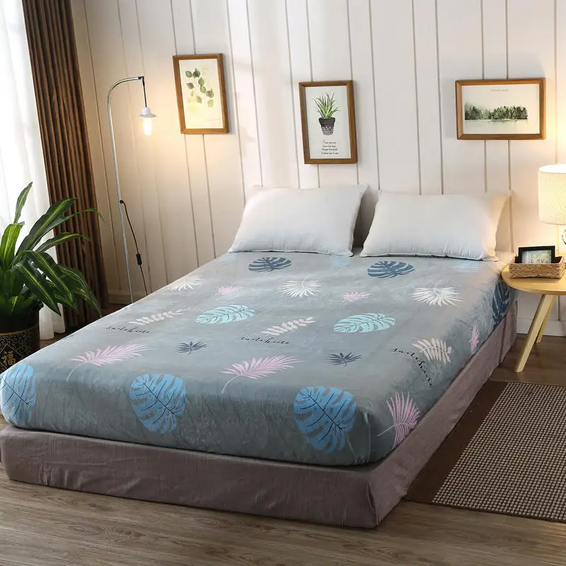 

Bedsheet Bed Mattress Cover Print Sheet Four Corners With Elastic Tape With Four Corners For Autumn Winter Need Order pillowcas