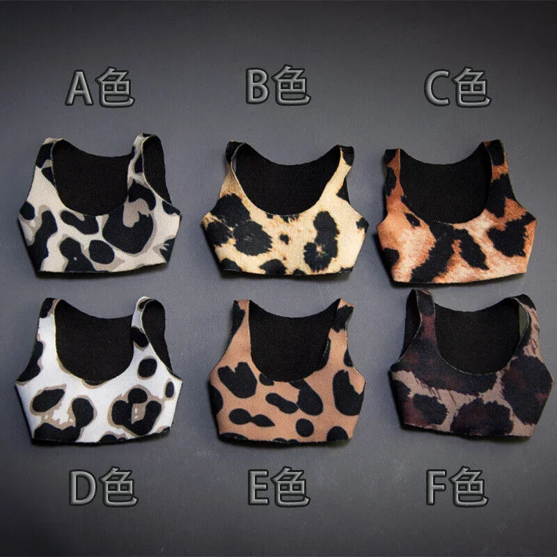 Масштаб 1/6 Высокоэластичный короткий жилет с леопардовым принтом для женщин 12