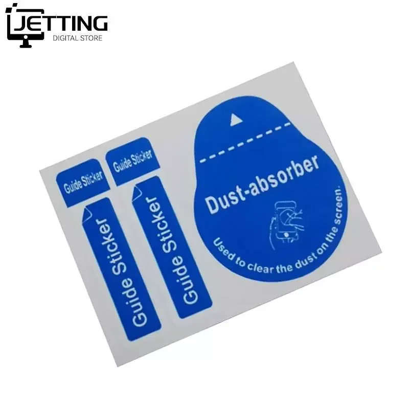 

200Pcs Blue Dust Removal Phone Screen Cleaning Tool All Mobile Phones 3 In 1 Dust-absorber + Guide Sticker Clear Dust On Screen