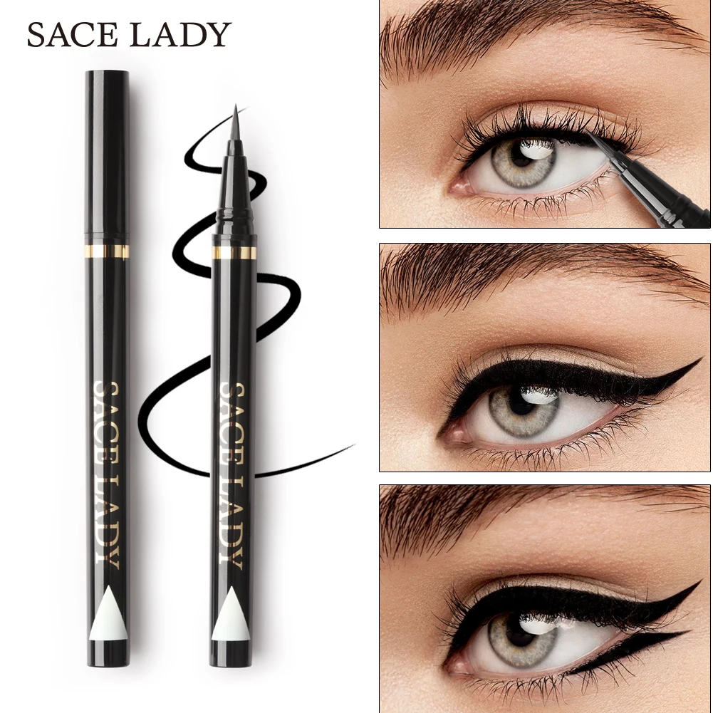 

SACE LADY Liquid Eyeliner Waterproof Makeup Black Eye Liner Long Lasting Smudge-proof Cosmetics