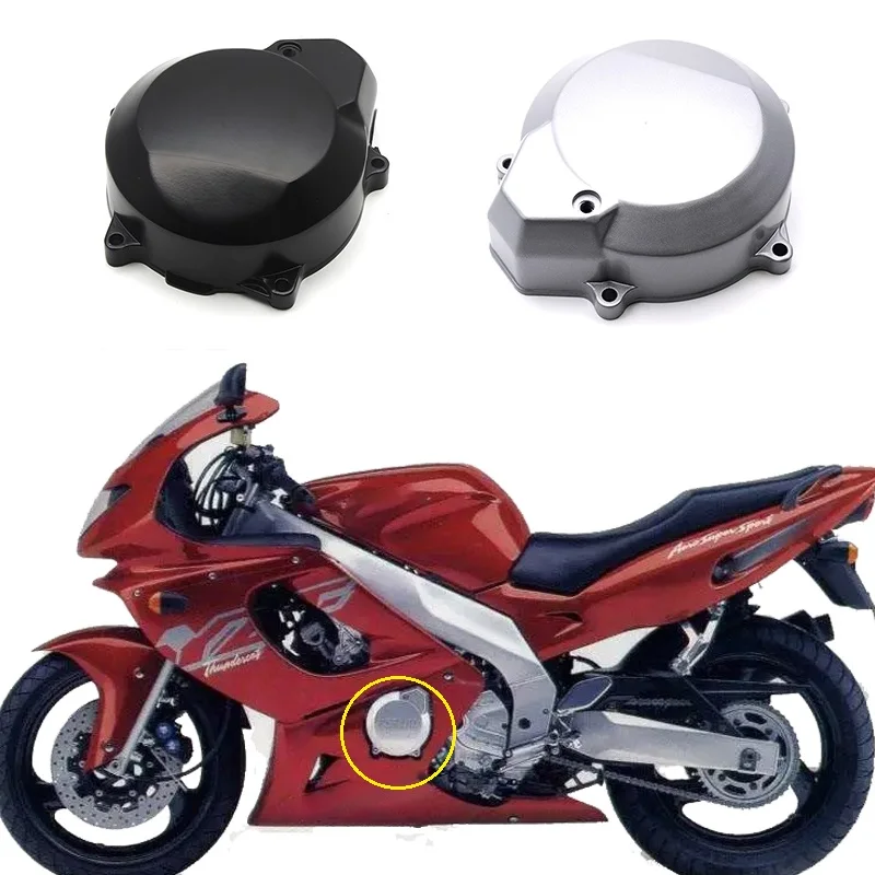 

Motorcycle Left Aluminum Crankcase Engine Stator Cover Fit For Yamaha FZR400R YZF600R FZR600 FZR500