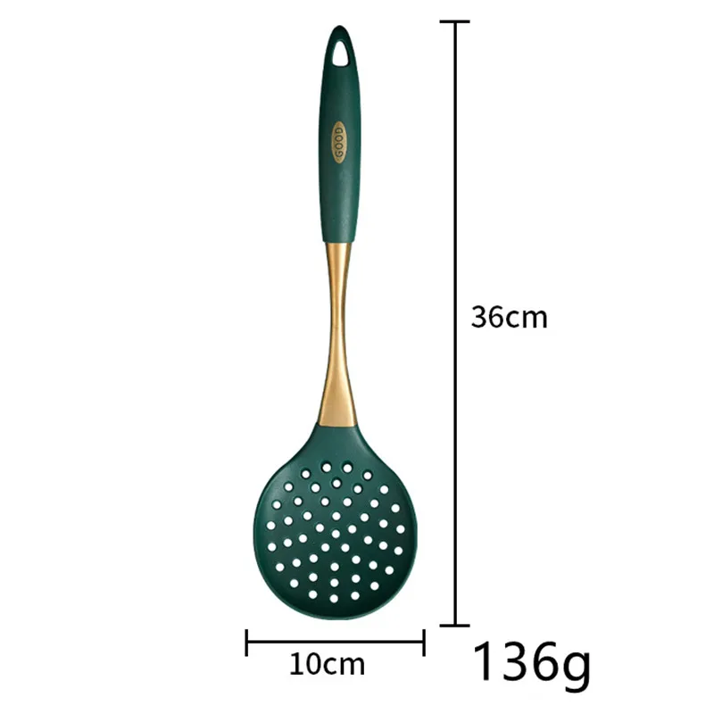 Силиконовый шпатель дуршлаг кухонная ложка антипригарная сковорода столовая
