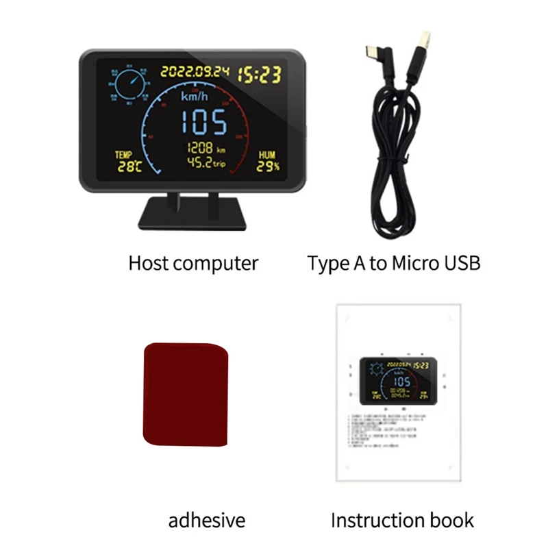 

Speedometer GPS Odometer HUD Display Altimeter Car Supplies