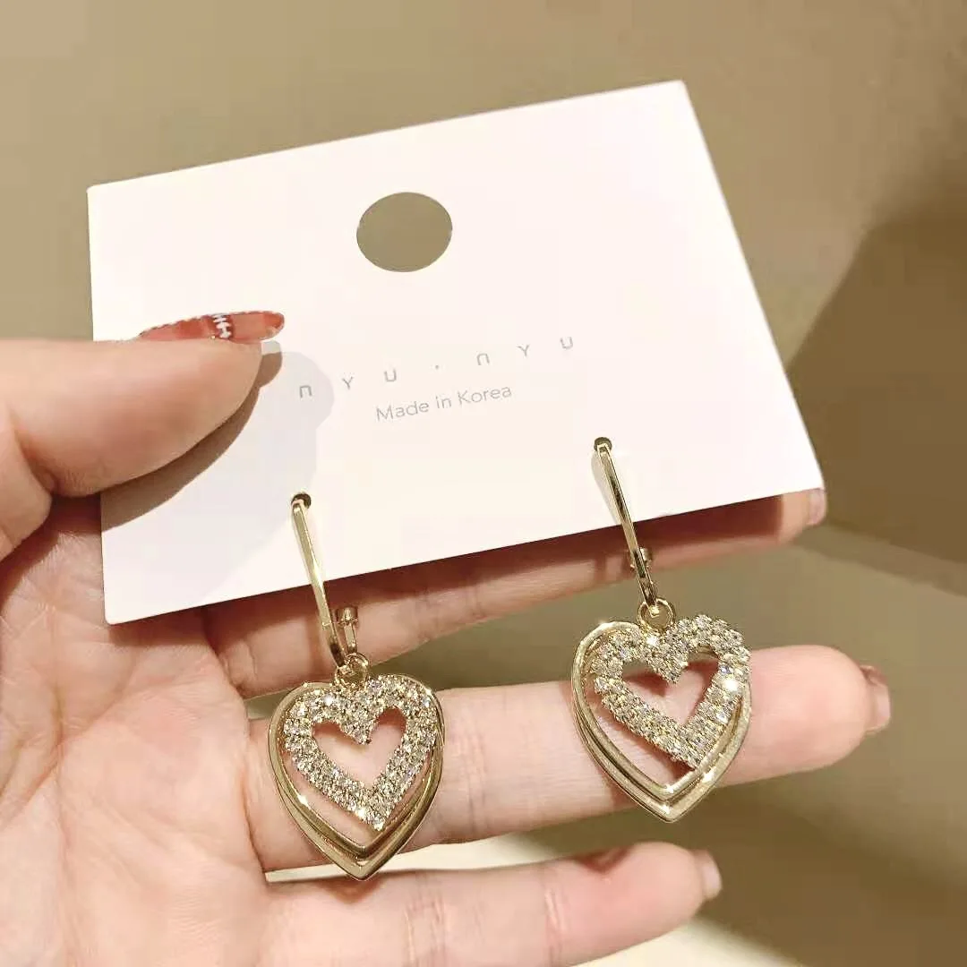 Роскошные корейские модные геометрические висячие серьги Kpop для женщин