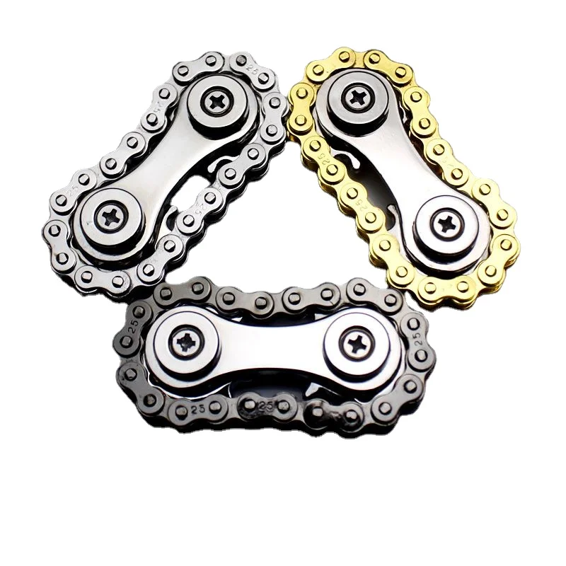 

Metal Chain Spinner Fidgets Metal Flywheel Fingertip Gyro Toys Anti Stress DIY Replace Bicycle Chain Spiner Fidget Toys Kids