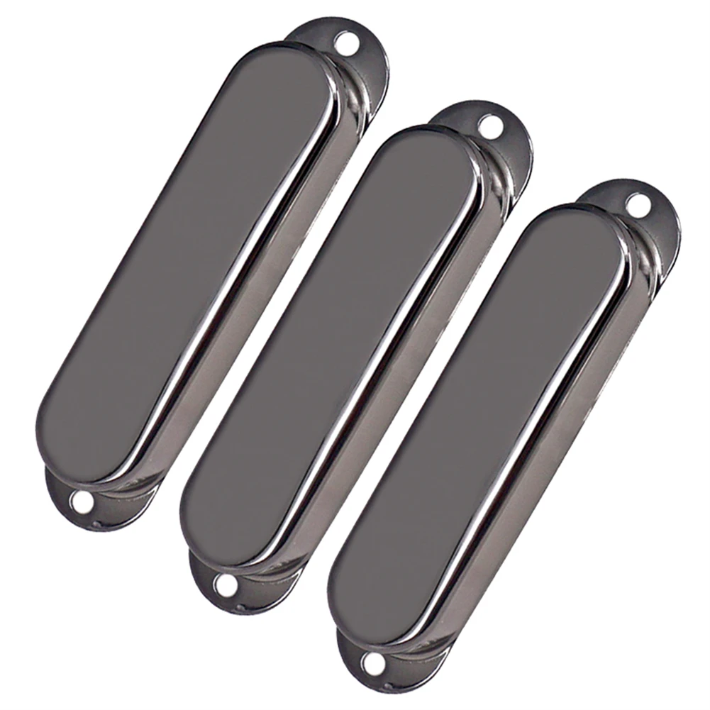 

3Pcs Guitar SSS Closed Chrome Metal Sealed Single Coil Pickup Cover 3 Closed Single Coil Pickup For Strat Style Guitars