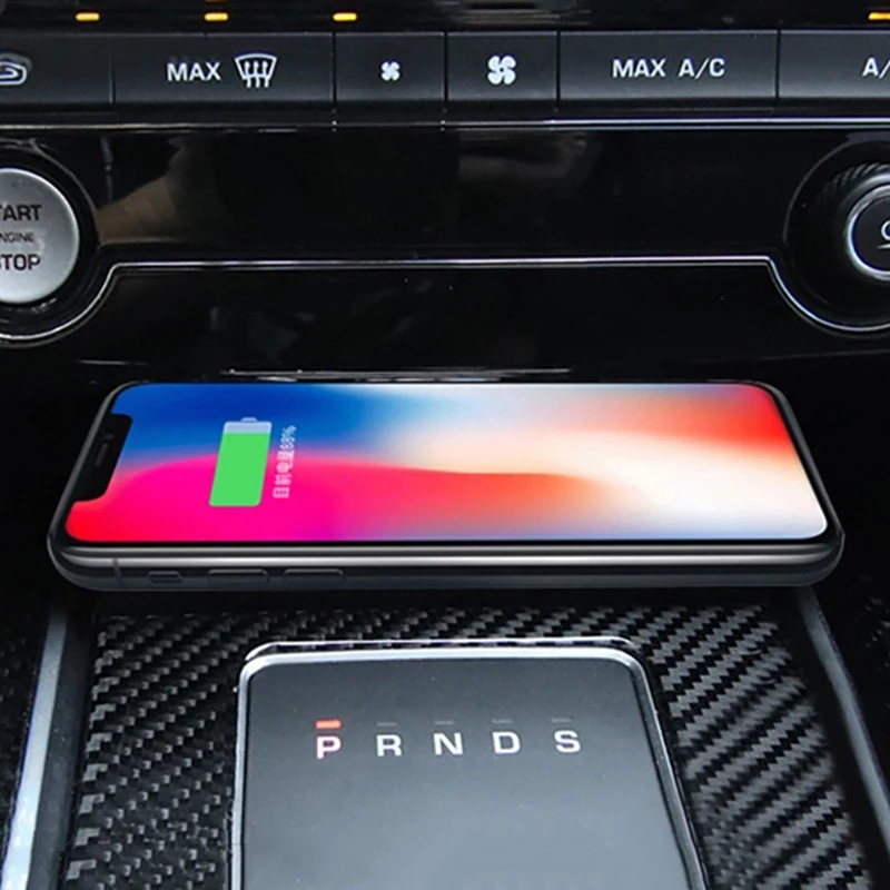 

Автомобильное беспроводное зарядное устройство для Jaguar XF XE XFL F-Pace 2017 2018 2019 15 Вт, быстрое зарядное устройство для телефона, панель для зарядки, держатель для телефона