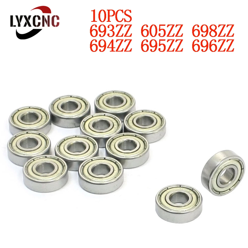 1/10pc 698ZZ 693ZZ 605ZZ 694ZZ 695ZZ 696ZZ Miniature Ball Bearie Small Double Shielded 3*8*4mm 5*14*5mm 8*19*6mm 4*11*4mm 5*13*4