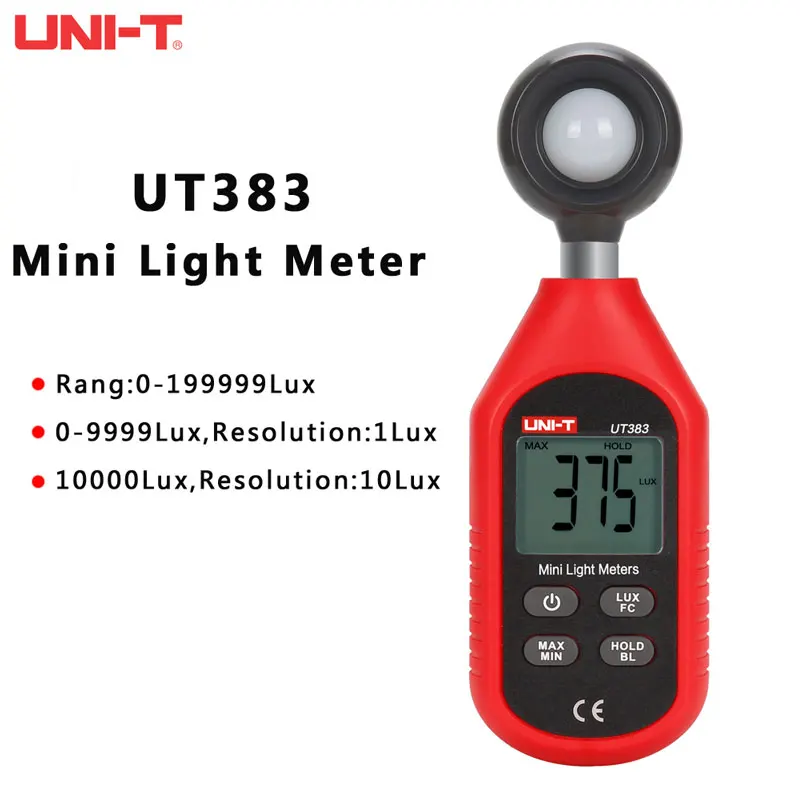 UNI-T UT383 цифровой измеритель освещенности, высокоточный измерительный прибор для низкого освещенности, измерительный прибор